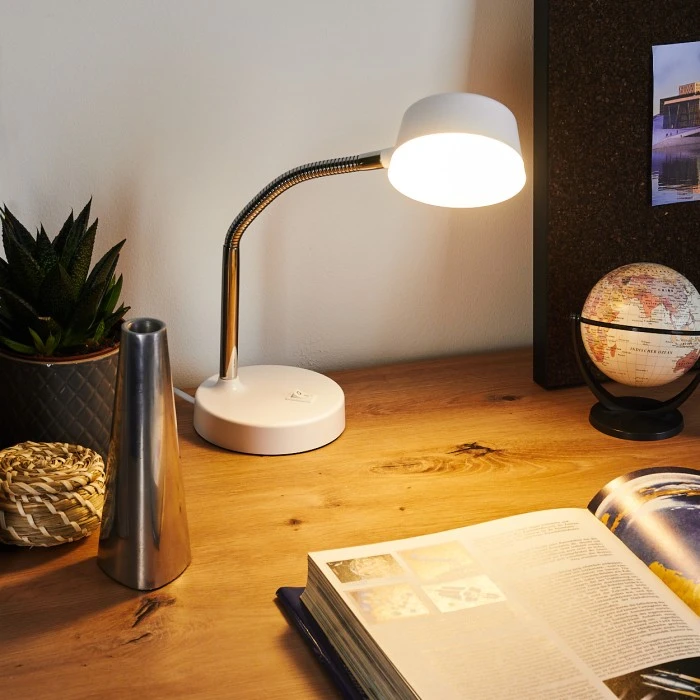 Hofstein Pineda Tischleuchte LED Chrom, Weiß, 1-flammig 9 Hofstein Pineda Tischleuchte LED Chrom, Weiß, 1-flammig – Bild 7