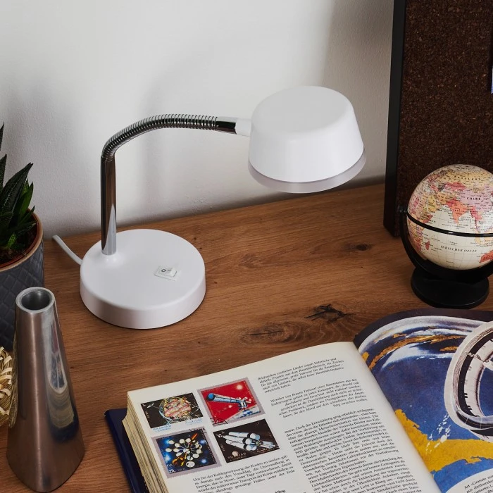 Hofstein Pineda Tischleuchte LED Chrom, Weiß, 1-flammig 10 Hofstein Pineda Tischleuchte LED Chrom, Weiß, 1-flammig – Bild 8