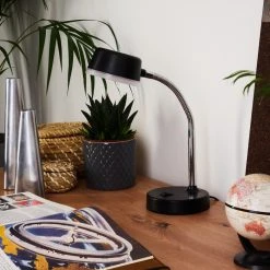 Hofstein Pineda Tischleuchte LED Chrom, Schwarz, 1-flammig -Günstiges Tischlampen Geschäft pineda tischleuchte h3383636 10