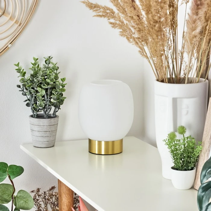 Hofstein Pintacura Tischleuchte Messing, 1-flammig 4 Hofstein Pintacura Tischleuchte Messing, 1-flammig – Bild 2