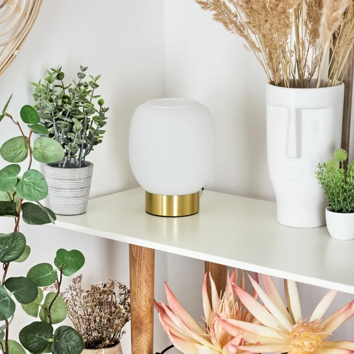 Hofstein Pintacura Tischleuchte Messing, 1-flammig 13 Hofstein Pintacura Tischleuchte Messing, 1-flammig – Bild 11