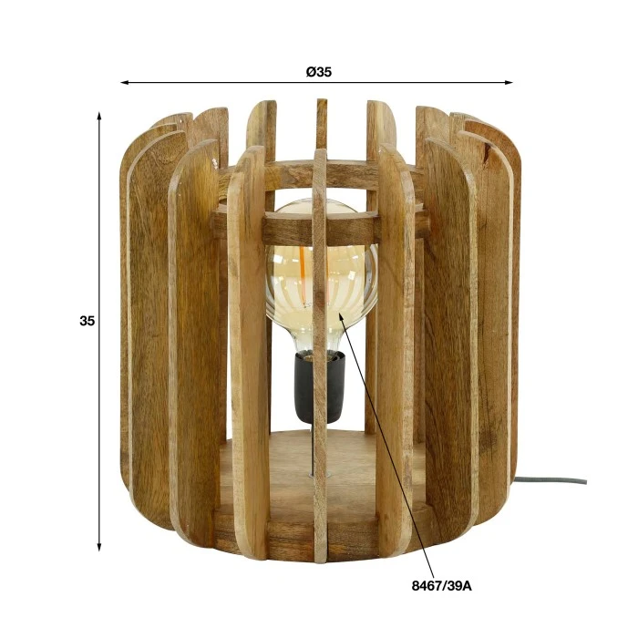Hofstein Pirmil Tischleuchte Naturfarben, 1-flammig 7 Hofstein Pirmil Tischleuchte Naturfarben, 1-flammig – Bild 5