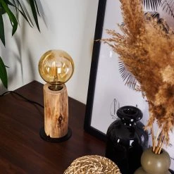 Hofstein Pozos Tischleuchte Schwarz, Holz hell, 1-flammig 23 Hofstein Pozos Tischleuchte Schwarz, Holz hell, 1-flammig -Günstiges Tischlampen Geschäft pozos tischleuchte h3401880 9