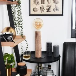 Hofstein Pozos Tischleuchte Schwarz, Naturfarben, 1-flammig -Günstiges Tischlampen Geschäft pozos tischleuchte h3538036 10