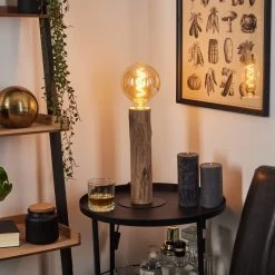 Hofstein Pozos Tischleuchte Schwarz, Naturfarben, 1-flammig -Günstiges Tischlampen Geschäft pozos tischleuchte h3538036 8