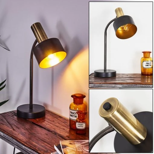 Hofstein Pretoria Tischleuchte Messing, Schwarz, 1-flammig 6 Hofstein Pretoria Tischleuchte Messing, Schwarz, 1-flammig -Günstiges Tischlampen Geschäft pretoria tischleuchte h3329054 0