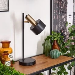 Hofstein Pretoria Tischleuchte Messing, Schwarz, 1-flammig -Günstiges Tischlampen Geschäft pretoria tischleuchte h3535141 14