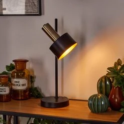 Hofstein Pretoria Tischleuchte Messing, Schwarz, 1-flammig -Günstiges Tischlampen Geschäft pretoria tischleuchte h3535141 8