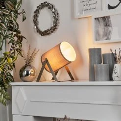 Hofstein Puelches Tischleuchte Nickel-Matt, 1-flammig -Günstiges Tischlampen Geschäft puelches tischleuchte h3616314 10