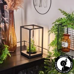 Hofstein Ranquile Tischleuchte LED Schwarz, 2-flammig