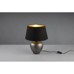 Reality Abby Tischleuchte Nickel-Matt, Dunkelbraun, 1-flammig