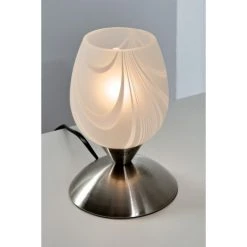 Reality CUP Tischleuchte Edelstahl, Weiß, 1-flammig