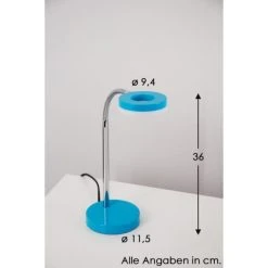Reality RENNES Schreibtischleuchte LED Blau, Chrom, 1-flammig -Günstiges Tischlampen Geschäft reality rennes schreibtischleuchte r52411112 1