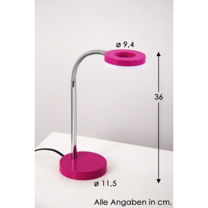 Reality RENNES Schreibtischleuchte LED Chrom, Weiß, Lila, 1-flammig 4 Reality RENNES Schreibtischleuchte LED Chrom, Weiß, Lila, 1-flammig – Bild 2