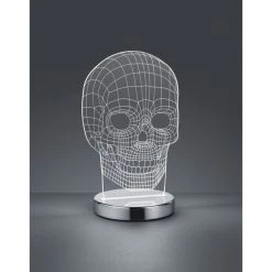 Reality SKULL Tischleuchte LED Chrom, 1-flammig