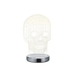 Reality SKULL Tischleuchte LED Chrom, 1-flammig -Günstiges Tischlampen Geschäft reality skull tischleuchte r52461106 4