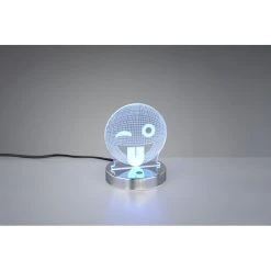 Reality SMILEY Tischleuchte LED Chrom, 1-flammig, Farbwechsler -Günstiges Tischlampen Geschäft reality smiley tischleuchte r52641106 8