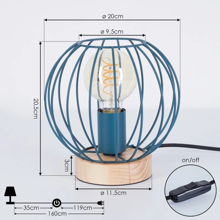 Hofstein Refresco Tischleuchte Naturfarben, 1-flammig 6 Hofstein Refresco Tischleuchte Naturfarben, 1-flammig – Bild 4