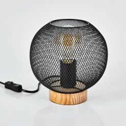 Hofstein Reiden Tischleuchte Schwarz, Naturfarben, 1-flammig -Günstiges Tischlampen Geschäft reiden tischleuchte h3566817 6