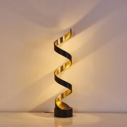 Hofstein Rezat Tischleuchte LED Schwarz-Gold, 1-flammig -Günstiges Tischlampen Geschäft rezat tischleuchte h3305805 12