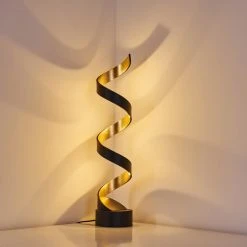 Hofstein Rezat Tischleuchte LED Schwarz-Gold, 1-flammig -Günstiges Tischlampen Geschäft rezat tischleuchte h3305805 2