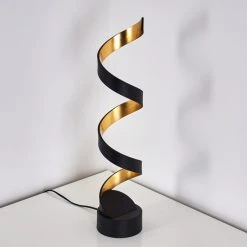 Hofstein Rezat Tischleuchte LED Schwarz-Gold, 1-flammig -Günstiges Tischlampen Geschäft rezat tischleuchte h3305805 3