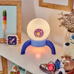 Hofstein Rougemont Tischleuchte LED Blau, 1-flammig