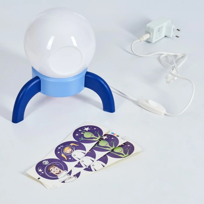 Hofstein Rougemont Tischleuchte LED Blau, 1-flammig 7 Hofstein Rougemont Tischleuchte LED Blau, 1-flammig – Bild 5