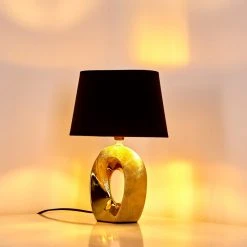 Hofstein Rovio Tischleuchte Gold, 1-flammig 31 Hofstein Rovio Tischleuchte Gold, 1-flammig -Günstiges Tischlampen Geschäft rovio tischleuchte h3282175 12