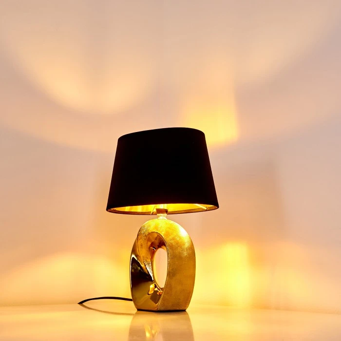 Hofstein Rovio Tischleuchte Gold, 1-flammig 10 Hofstein Rovio Tischleuchte Gold, 1-flammig – Bild 8