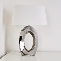 Hofstein Rovio Tischleuchte Silber, 1-flammig 29 Hofstein Rovio Tischleuchte Silber, 1-flammig -Günstiges Tischlampen Geschäft rovio tischleuchte h3282304 do1 11