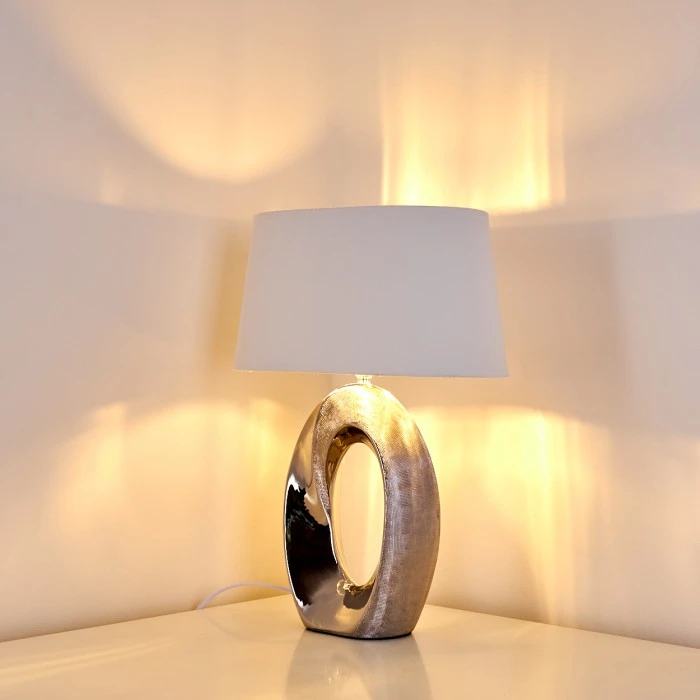 Hofstein Rovio Tischleuchte Silber, 1-flammig 16 Hofstein Rovio Tischleuchte Silber, 1-flammig – Bild 14