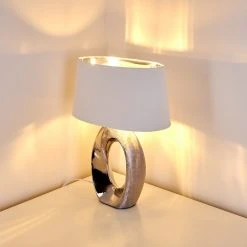 Hofstein Rovio Tischleuchte Silber, 1-flammig 21 Hofstein Rovio Tischleuchte Silber, 1-flammig -Günstiges Tischlampen Geschäft rovio tischleuchte h3282304 do1 3