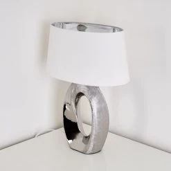 Hofstein Rovio Tischleuchte Silber, 1-flammig 23 Hofstein Rovio Tischleuchte Silber, 1-flammig -Günstiges Tischlampen Geschäft rovio tischleuchte h3282304 do1 5