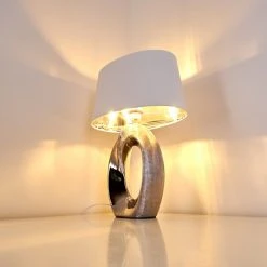 Hofstein Rovio Tischleuchte Silber, 1-flammig 25 Hofstein Rovio Tischleuchte Silber, 1-flammig -Günstiges Tischlampen Geschäft rovio tischleuchte h3282304 do1 7