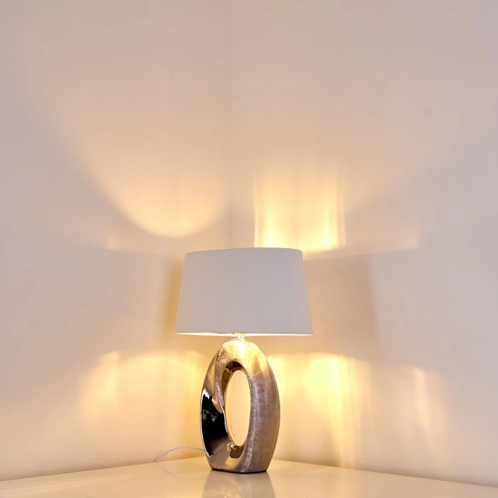 Hofstein Rovio Tischleuchte Silber, 1-flammig 12 Hofstein Rovio Tischleuchte Silber, 1-flammig – Bild 10