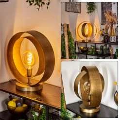 Hofstein Sabuzedo Tischleuchte Altmessing, 1-flammig