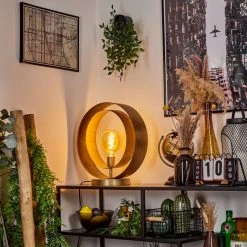 Hofstein Sabuzedo Tischleuchte Altmessing, 1-flammig -Günstiges Tischlampen Geschäft sabuzedo tischleuchte h3597415 10