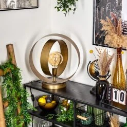 Hofstein Sabuzedo Tischleuchte Altmessing, 1-flammig -Günstiges Tischlampen Geschäft sabuzedo tischleuchte h3597415 11