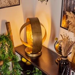 Hofstein Sabuzedo Tischleuchte Altmessing, 1-flammig -Günstiges Tischlampen Geschäft sabuzedo tischleuchte h3597415 6