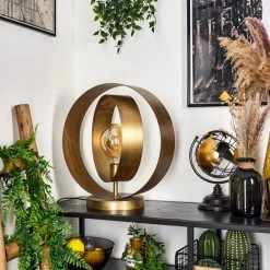 Hofstein Sabuzedo Tischleuchte Altmessing, 1-flammig -Günstiges Tischlampen Geschäft sabuzedo tischleuchte h3597415 9