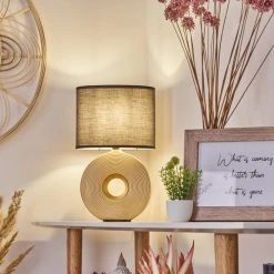 Hofstein Saija Tischleuchte Gold, 1-flammig 26 Hofstein Saija Tischleuchte Gold, 1-flammig -Günstiges Tischlampen Geschäft saija tischleuchte h3576403 10