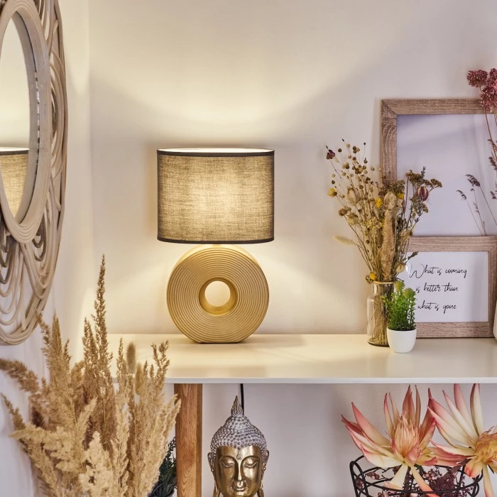 Hofstein Saija Tischleuchte Gold, 1-flammig 9 Hofstein Saija Tischleuchte Gold, 1-flammig – Bild 7