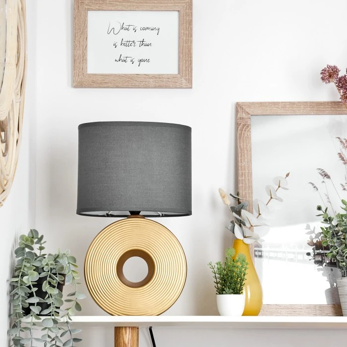 Hofstein Saija Tischleuchte Gold, 1-flammig 12 Hofstein Saija Tischleuchte Gold, 1-flammig – Bild 10