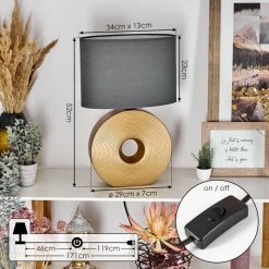 Hofstein Saija Tischleuchte Gold, 1-flammig -Günstiges Tischlampen Geschäft saija tischleuchte h3577387 3