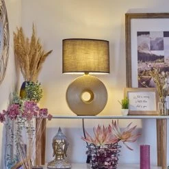 Hofstein Saija Tischleuchte Gold, 1-flammig -Günstiges Tischlampen Geschäft saija tischleuchte h3577387 6