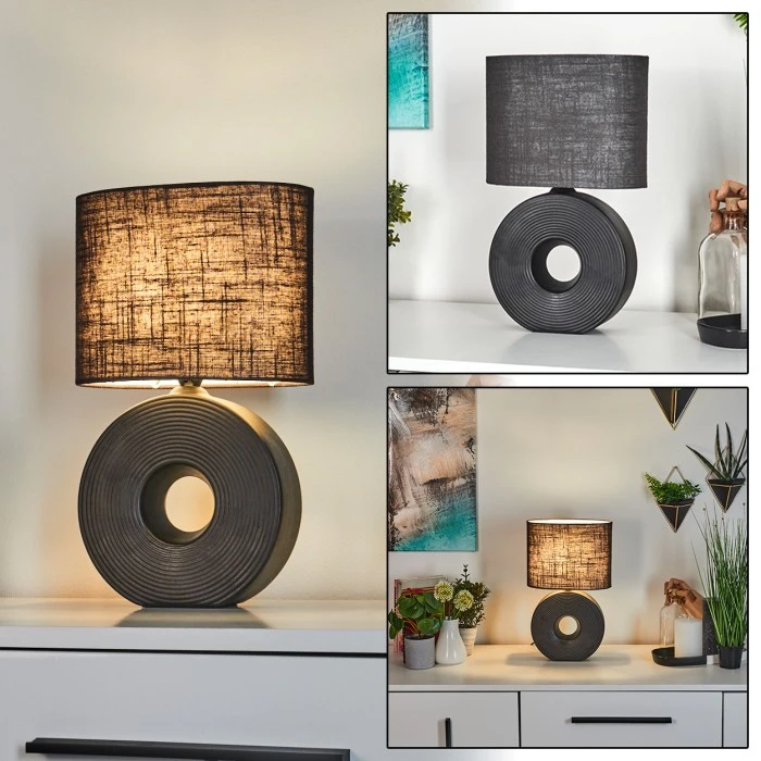 Hofstein Saija Tischleuchte Schwarz, 1-flammig 3 Hofstein Saija Tischleuchte Schwarz, 1-flammig