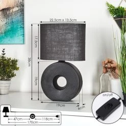 Hofstein Saija Tischleuchte Schwarz, 1-flammig 15 Hofstein Saija Tischleuchte Schwarz, 1-flammig -Günstiges Tischlampen Geschäft saija tischleuchte h3599761 3