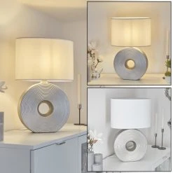 Hofstein Saija Tischleuchte Silber, 1-flammig