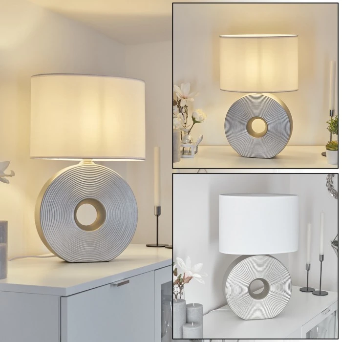 Hofstein Saija Tischleuchte Silber, 1-flammig 3 Hofstein Saija Tischleuchte Silber, 1-flammig